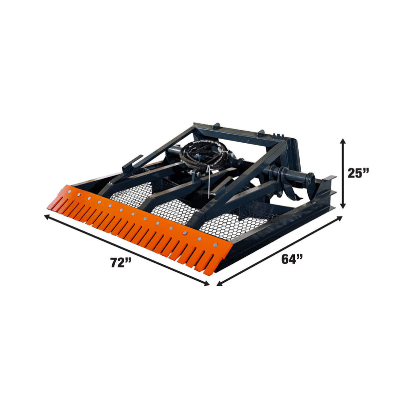 TMG Industrial 72” Skid Steer Hydraulic Land Planer Scarifier, Adjustable Ripper Teeth, Reversible Planer Comb, Grading, Spreading & Leveling, TMG-SLP75