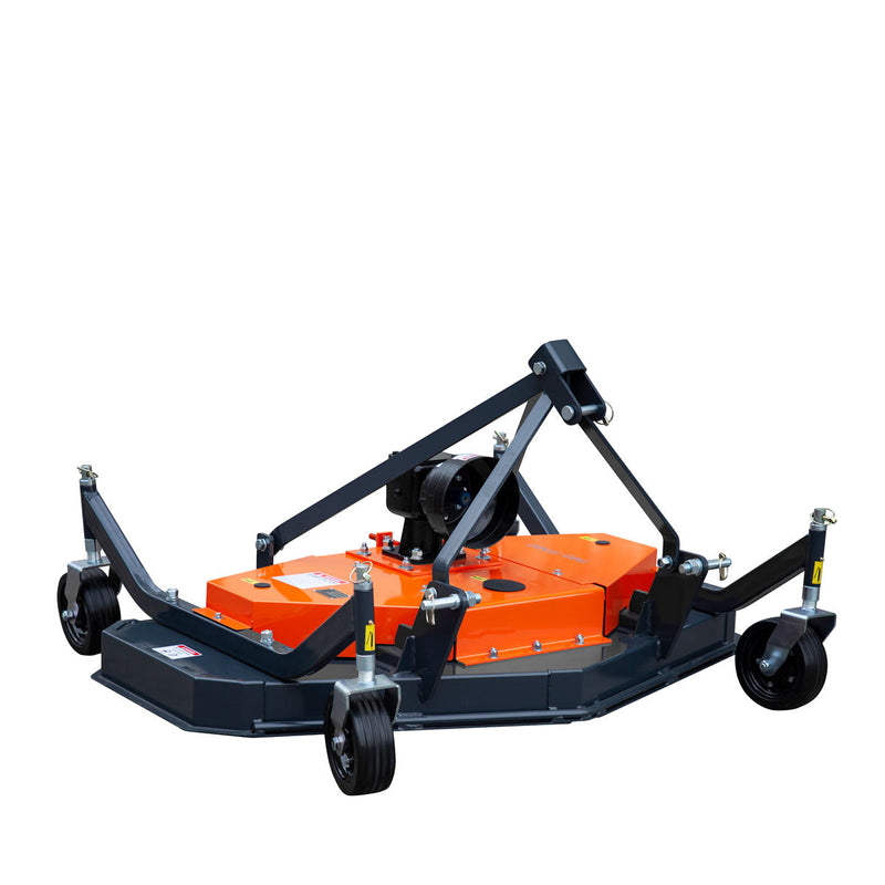 TMG Industrial 60” Tow-Behind 3-Point Hitch Finish Mower, 20-40 HP Compact Tractor, PTO Drive Shaft Included, TMG-TFN60