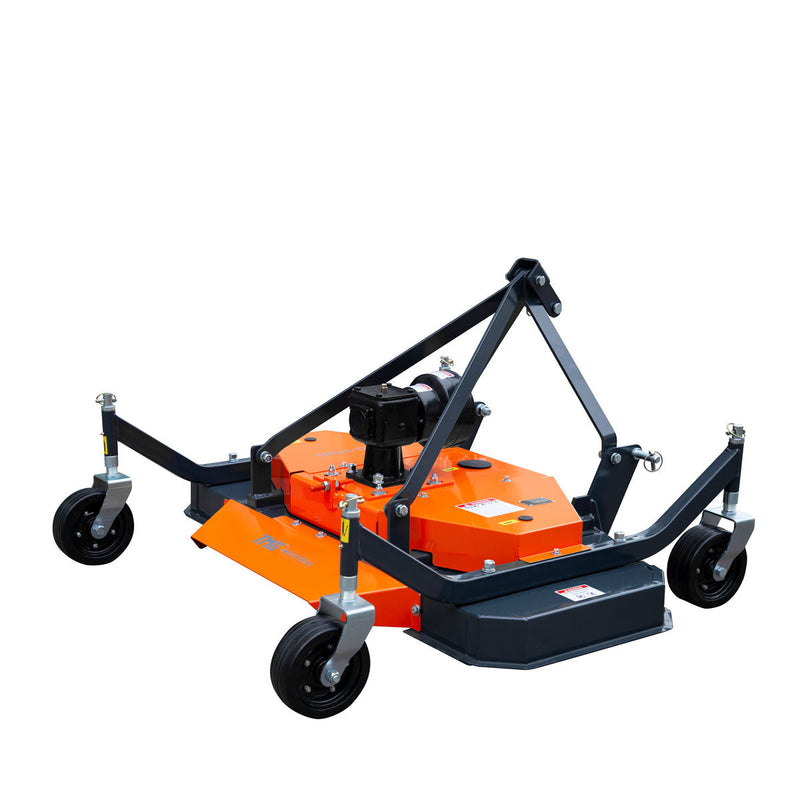 TMG Industrial 60” Tow-Behind 3-Point Hitch Finish Mower, 20-40 HP Compact Tractor, PTO Drive Shaft Included, TMG-TFN60