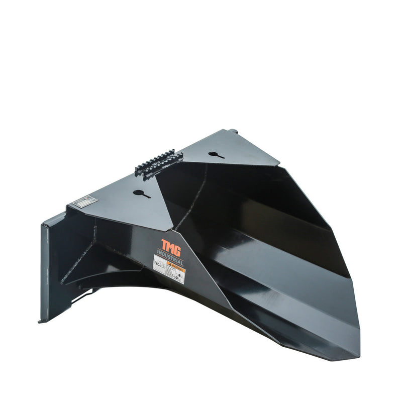 TMG Industrial 42” Heavy-Duty Skid Steer Tree Scoop, 1500-lb Capacity, Chain Slot, 30” Mouth Opening, High Abrasive Cut Edge, TMG-TS42