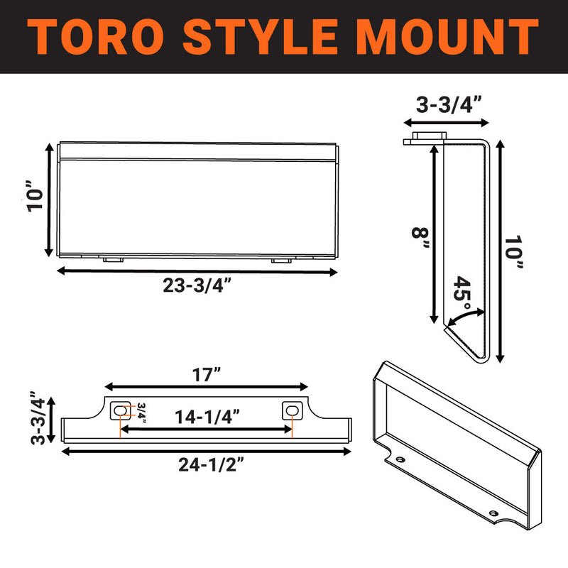 TMG Industrial Mini Skid Steer Rotary Brush Cutter, 42” Cut Width, 2-½” Capacity, Hydraulic Motor, Toro Style Mount Plate,TMG-SBC42